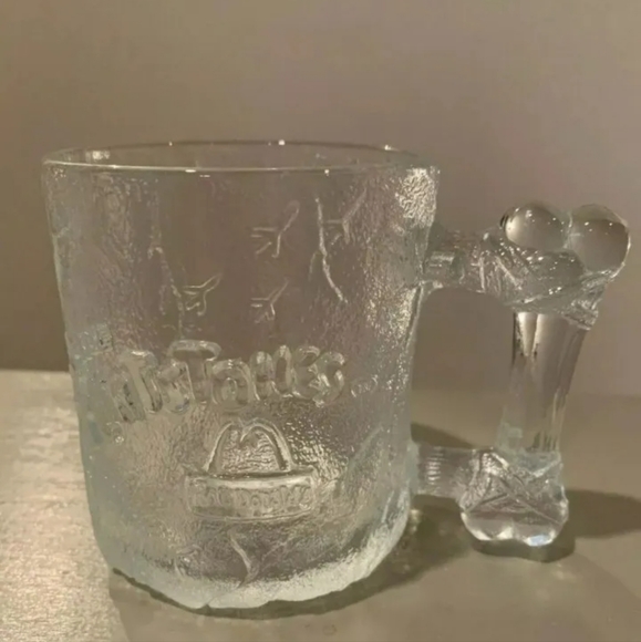 Vintage Flintstones McDonalds Glass Cup Pre Dawn Mug Bone 1993 RocDonald… - Picture 1 of 9
